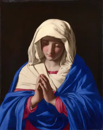 Virgem em oração, pintura de Sassoferrato